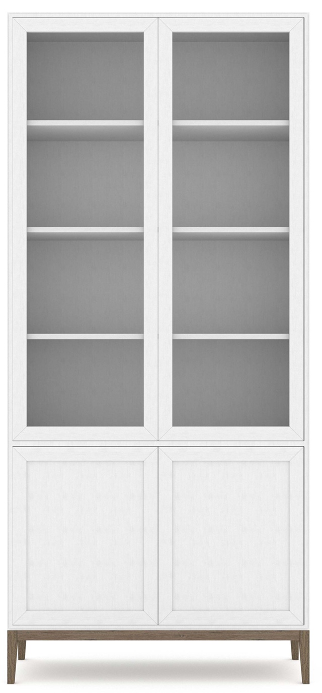 Edge 2.0 Vitrinskåp Vit/Ek