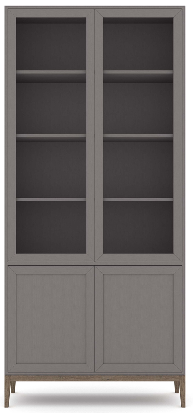 Edge 2.0 Vitrinskåp Grå/Ek