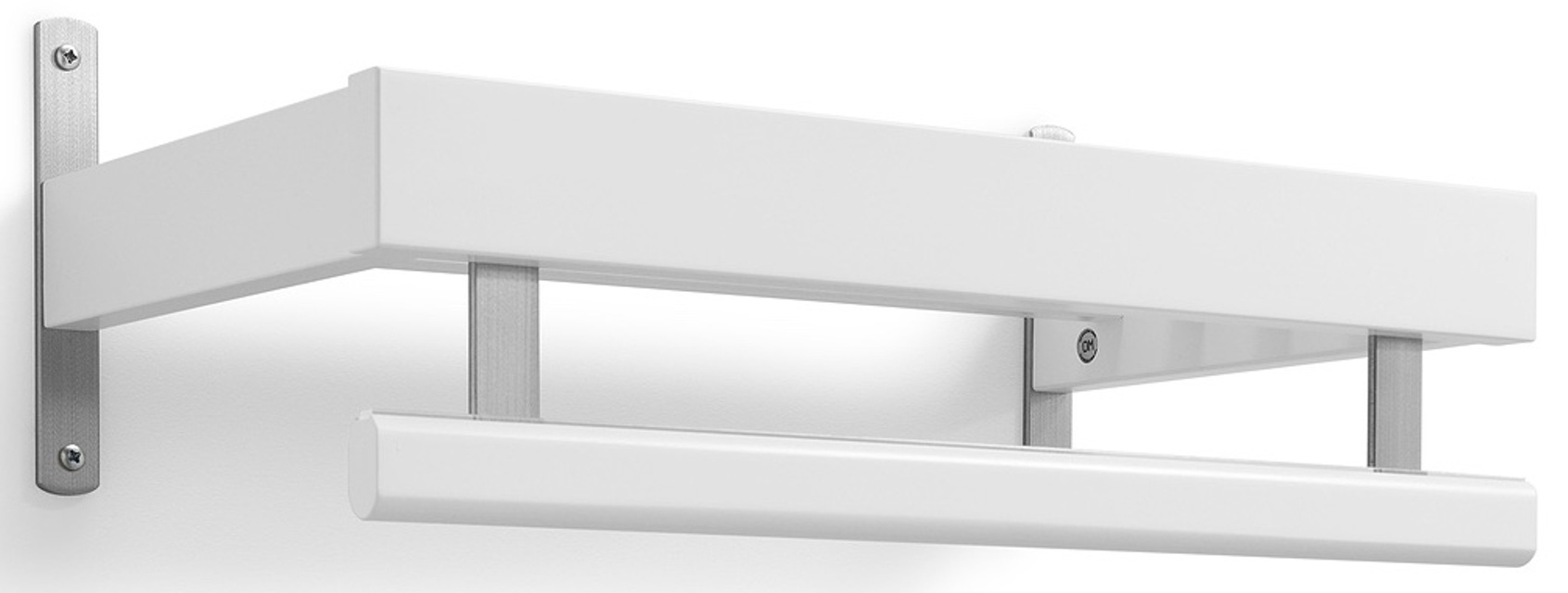 Nadja Hatthylla 50 cm Björk Vitlack/Slipat stål