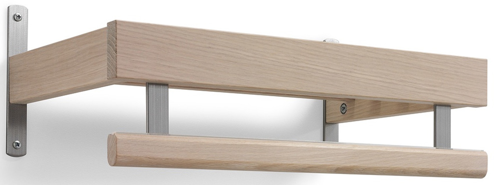 Nadja Hatthylla 50 cm Ek Vitolja/Slipat stål