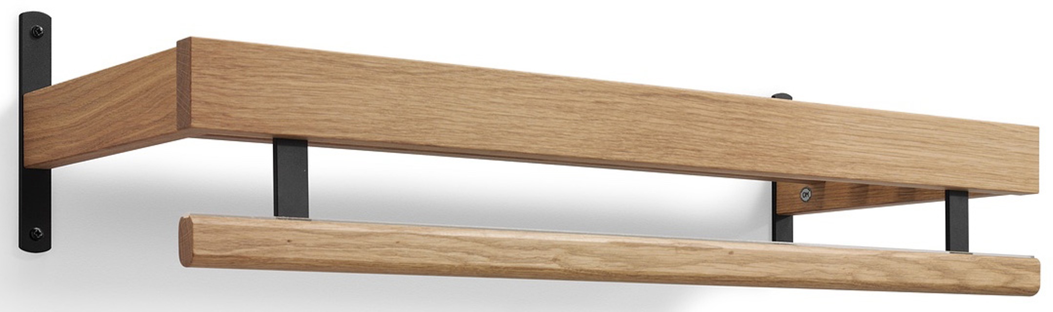 Nadja Hatthylla 80 cm Ek Lack/Mattsvart Stål