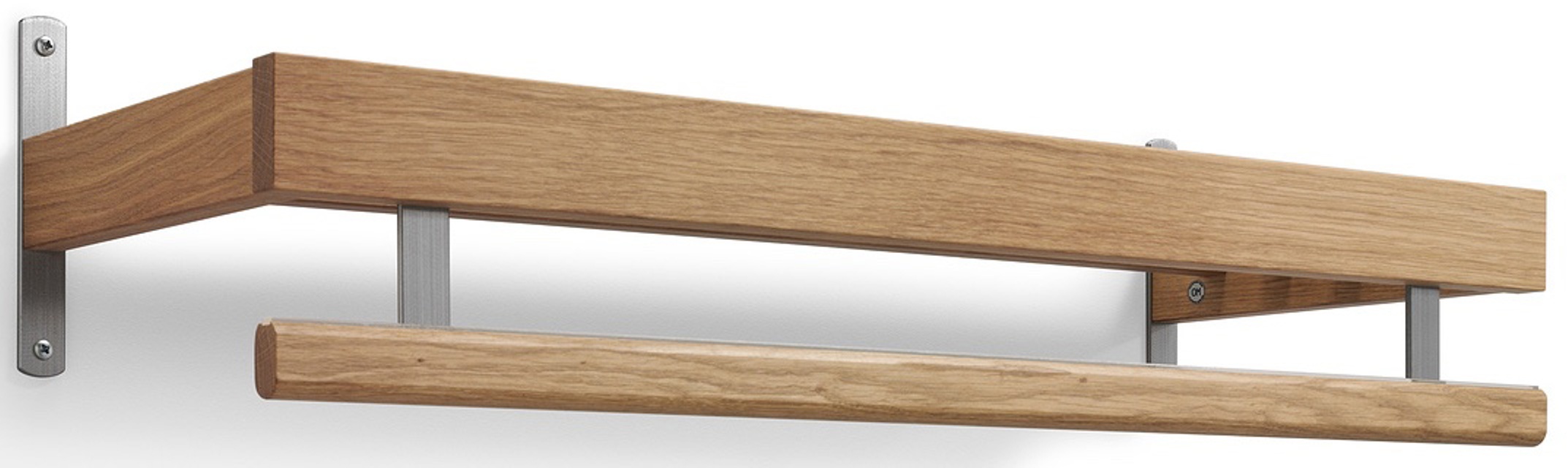 Nadja Hatthylla 80 cm Ek Lack/Slipat stål