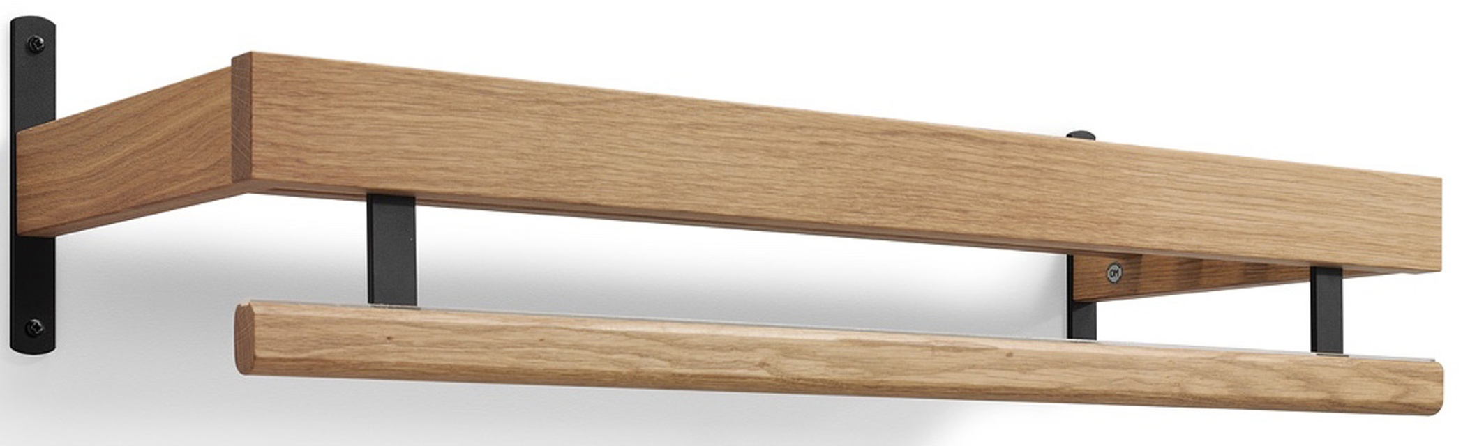 Nadja Hatthylla 80 cm Ek Olja/Mattsvart stål