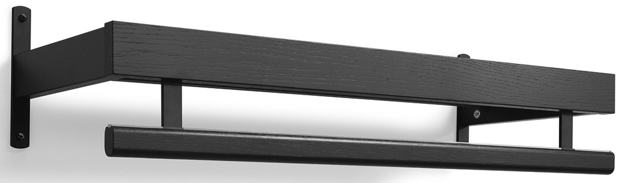 Nadja Hatthylla 80 cm Ek Svartbets/Mattsvart Stål