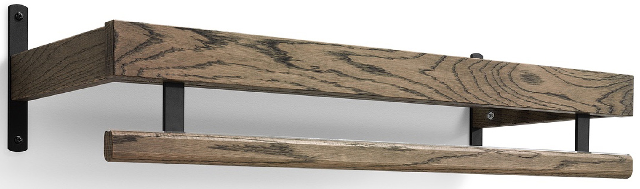 Nadja Hatthylla 80 cm Rokt Ek/Mattsvart Stål