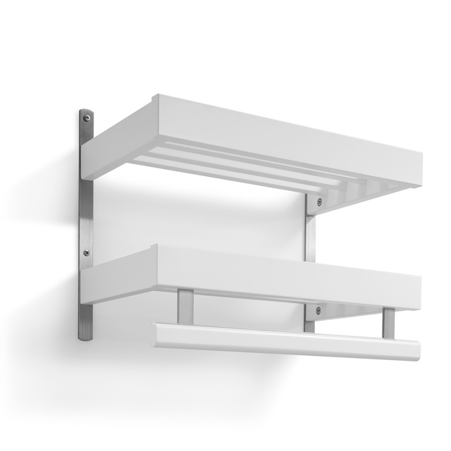 Nadja Hatthylla 50 cm Björk Vitlack/Slipat stål