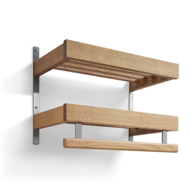 Nadja Hatthylla 50 cm Ek Lack/Slipat stål