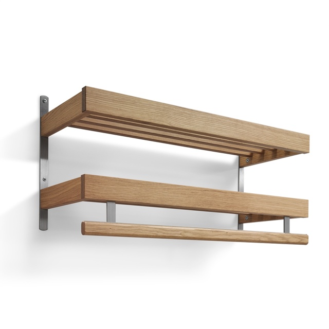 Nadja Hatthylla 80 cm Ek Lack/Slipat stål