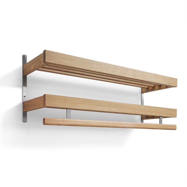 Nadja Hatthylla 100 cm Ek Lack/Slipat stål