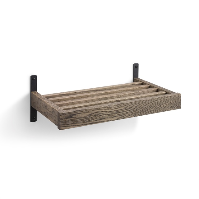 Nadja Skohylla 50 cm Rokt Ek/Mattsvart Stål