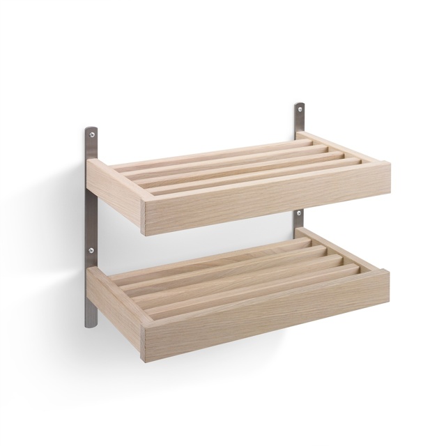 Nadja Skohylla 50 cm Ek Vitolja/Slipat stål