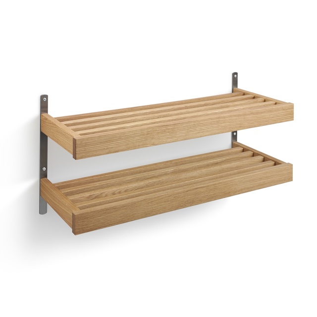 Nadja Skohylla 80 cm Ek Olja/Slipat stål