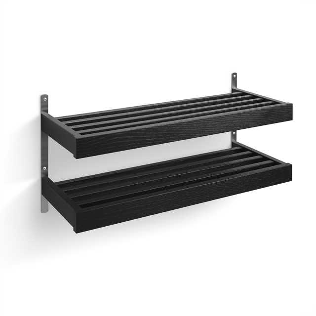 Nadja Skohylla 80 cm Ek Svartbets/Slipat stål