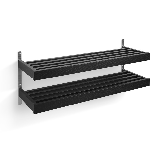 Nadja Skohylla 100 cm Ek Svartbets/Slipat stål