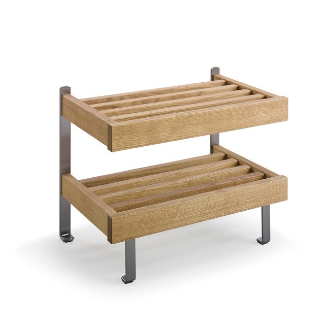 Nadja Skohylla 50 cm Ek Lack/Slipat stål