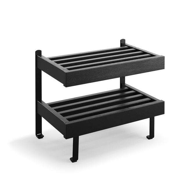 Nadja Skohylla 50 cm Ek Svartbets/Mattsvart Stål