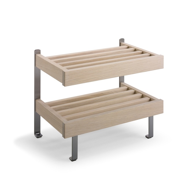 Nadja Skohylla 50 cm Ek Vitolja/Slipat stål