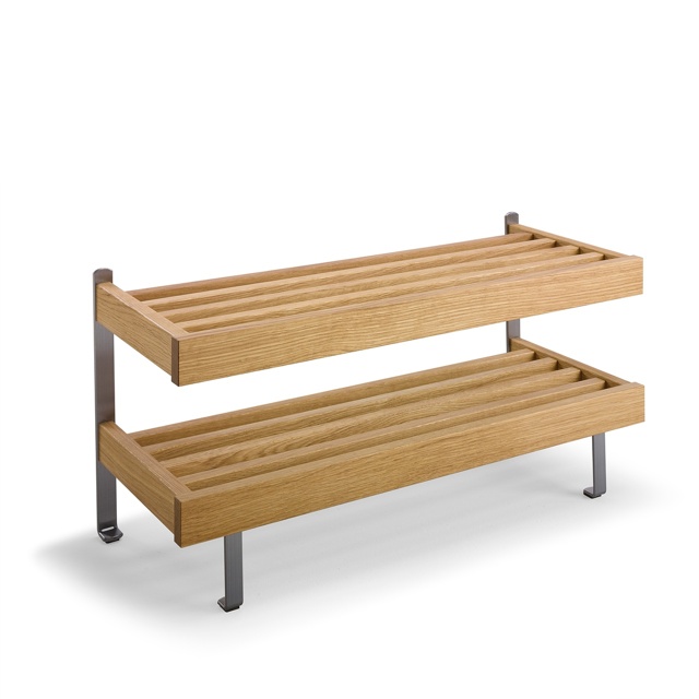 Nadja Skohylla 80 cm Ek Olja/Slipat stål