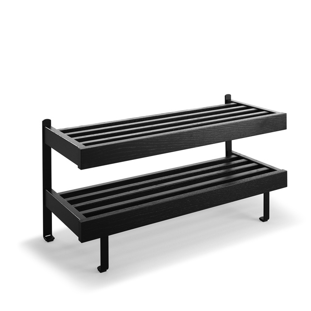 Nadja Skohylla 80 cm Ek Svartbets/Mattsvart Stål