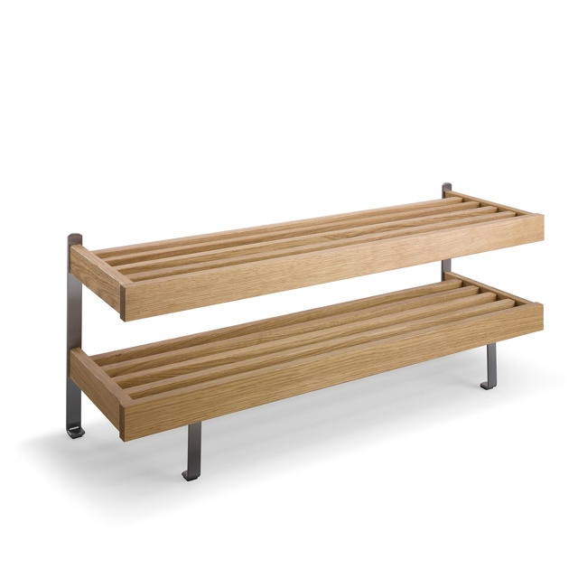 Nadja Skohylla 100 cm Ek Olja/Slipat stål