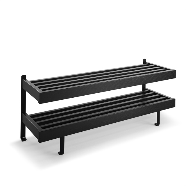 Nadja Skohylla 100 cm Ek Svartbets/Mattsvart Stål