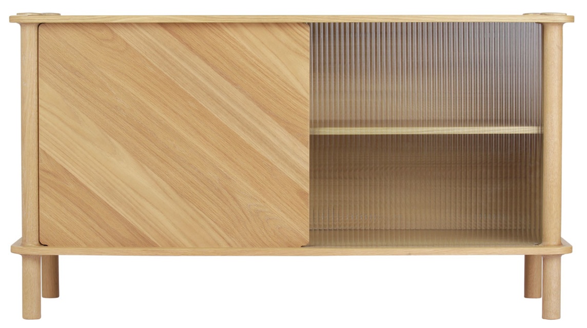 Italic Oak - 1 dörr trä, 1 dörr glas