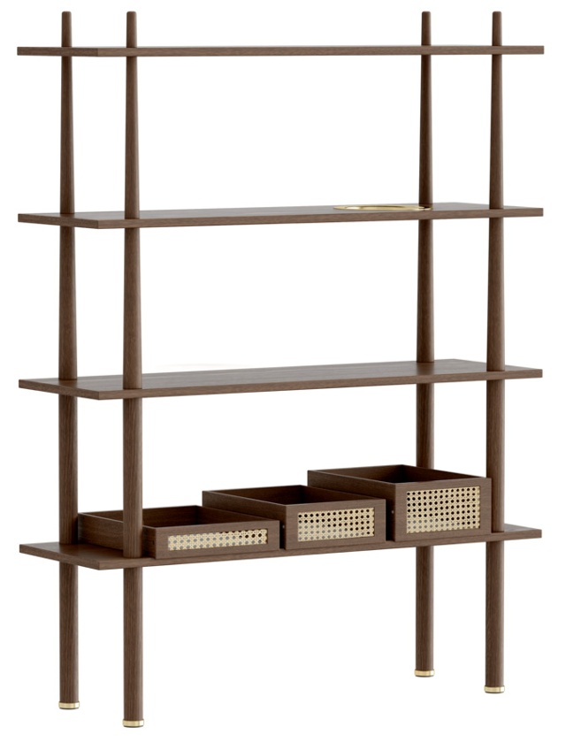 Stories Hylla Dark Oak - inkl. 3 korgar