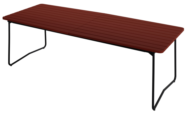 B31 Bord 230 cm Mörkröd Ek, svart stativ