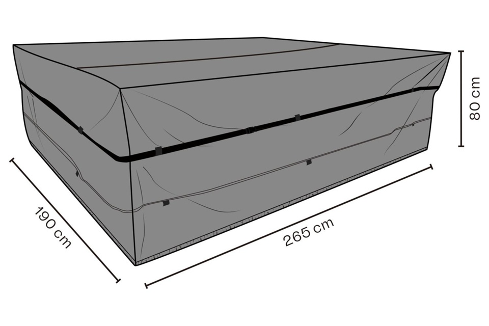 Möbelskydd matgrupp L265 B190 H80 cm