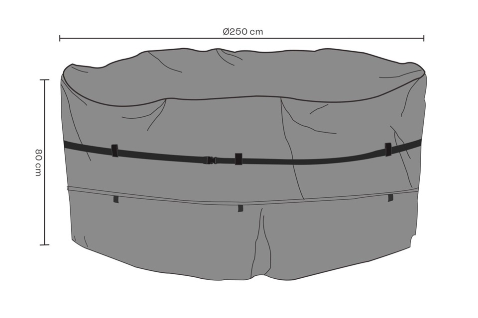 Möbelskydd matgrupp Ø250 H80 cm