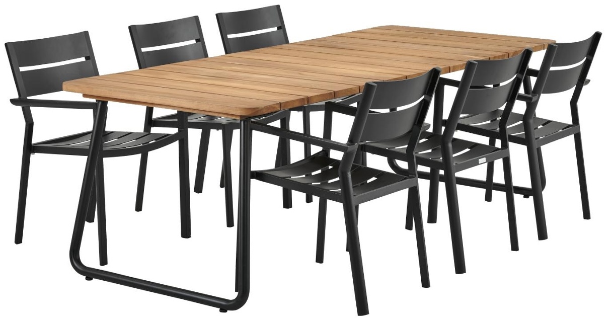 Nolli + Delia Matgrupp Bord+6st karmstolar