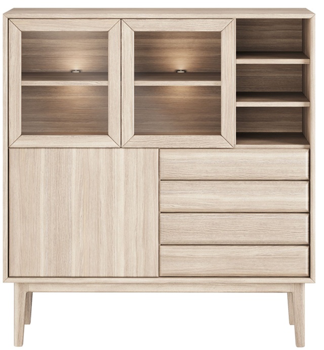Broholm Highboard Släta träluckor