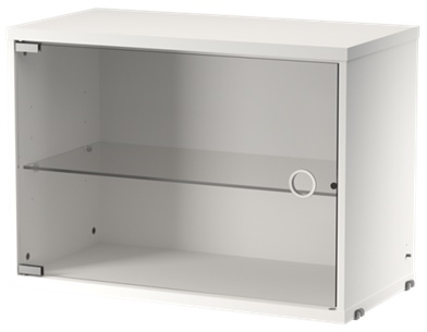 String skåp med glasdörr Vit