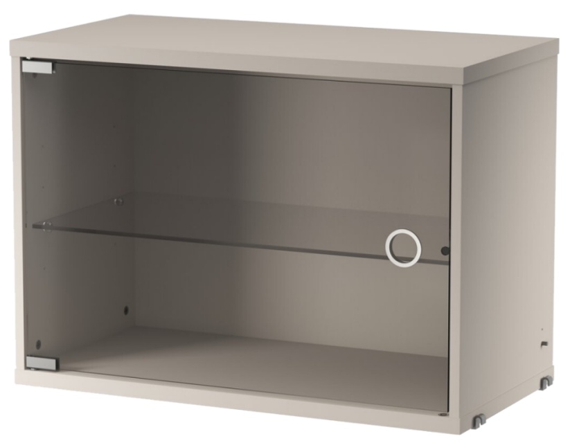 String skåp med glasdörr Beige