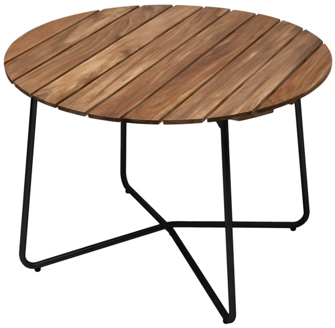 9A Obehandlad teak, svart stativ