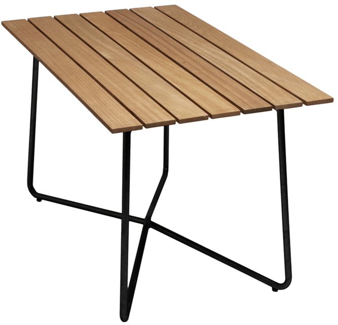 B25A Bord Oljad ek, svart stativ