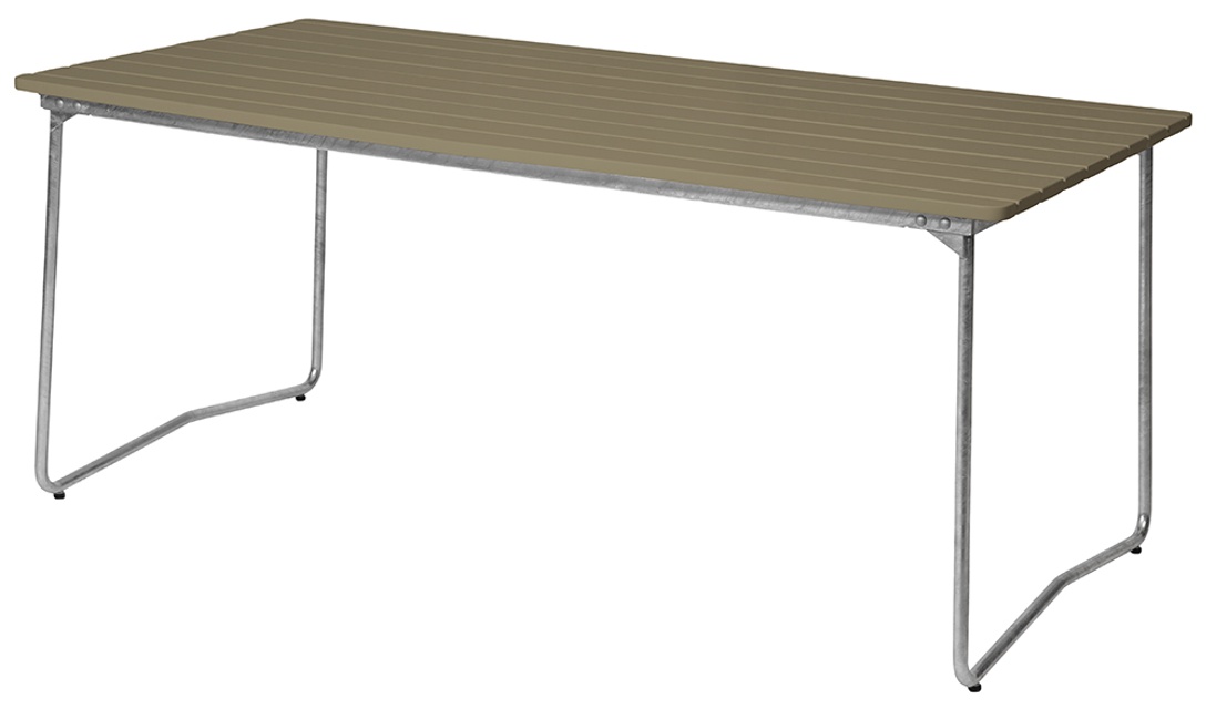 B31 Bord Ljusgrön ek, zink stativ