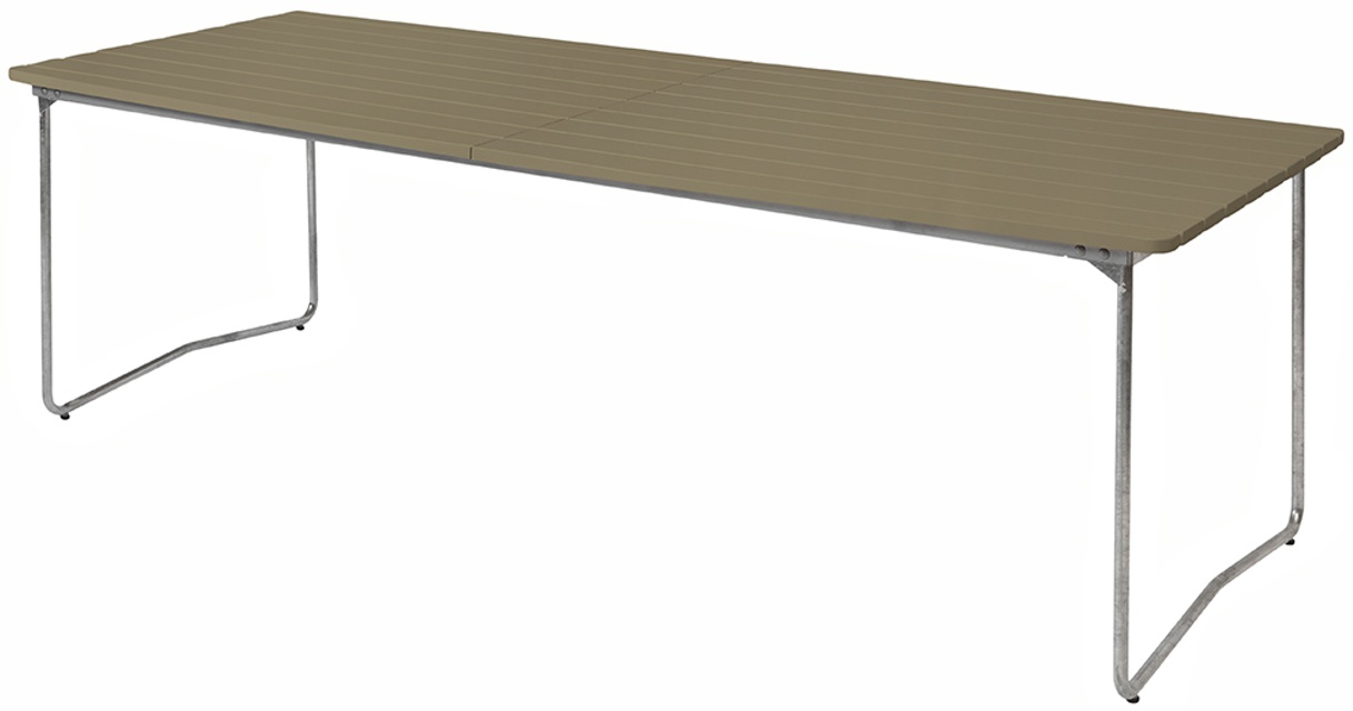 B31 Bord 230 cm Ljusgrön ek, zink stativ