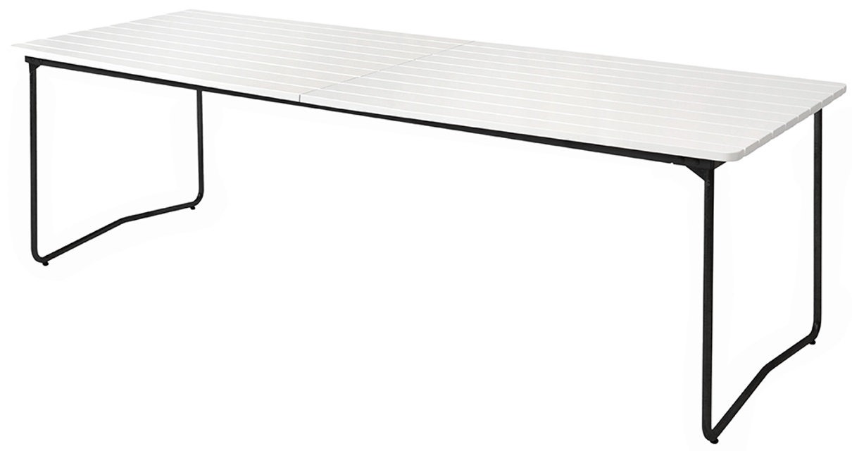 B31 Bord 230 cm Vitlackad ek, svart stativ