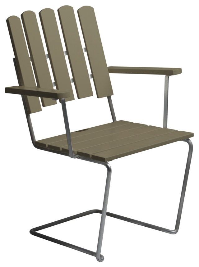 9A 120 cm + 4 A2 Fåtölj Ljusgrön ek, zink stativ