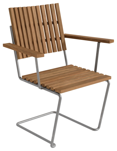 Obehandlad teak, zink stativ